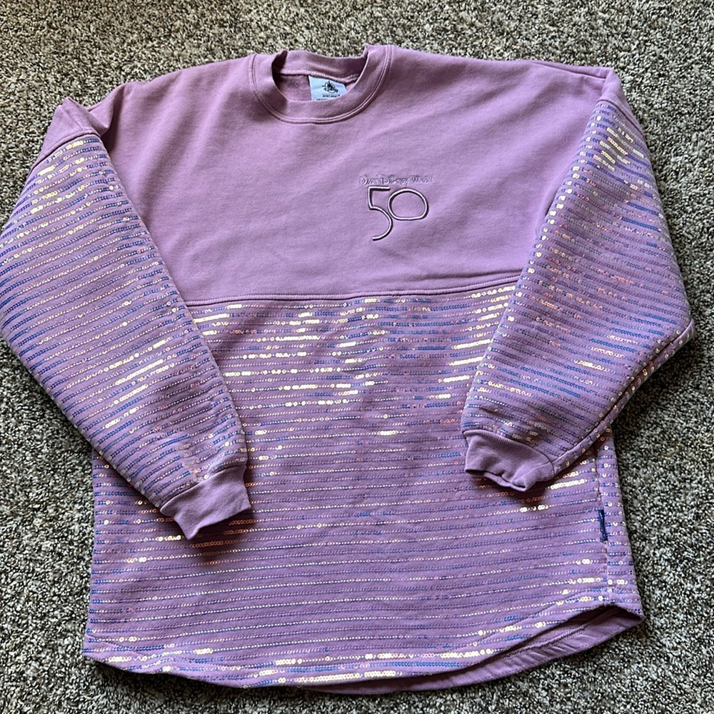 Disney Purple Sequin Sweatshirt